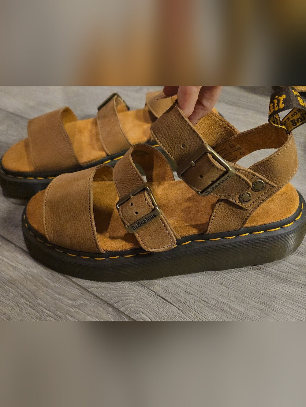 Dr. Martens Olive Green Translucent Sole Sandals
